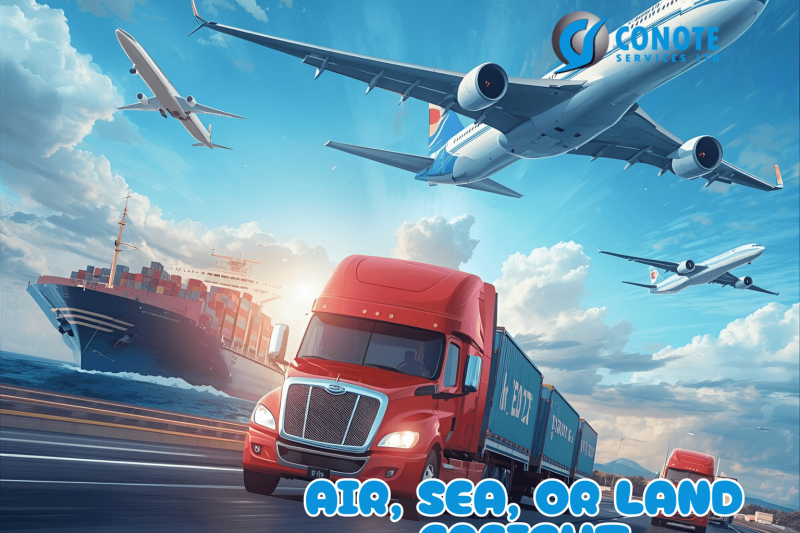 air- sea- land freight